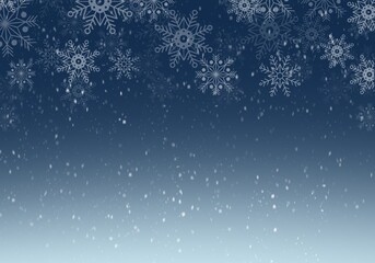 christmas blue background with snowflakes