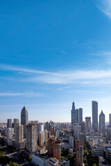 Obraz na płótnie Canvas aerial photography wuxi city skyline