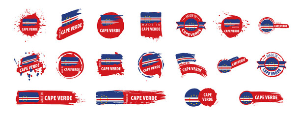 Cape Verde flag, vector illustration on a white background