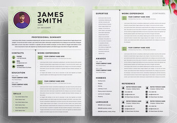 Dark Gray with Resume Template