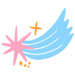 Abstract colorful line celebration clipart.