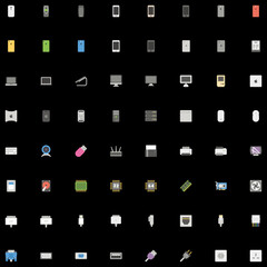 Set of colorful icons vector
