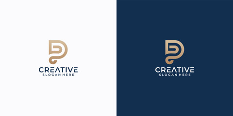 Set of creative letter p set of logo abstract for business 
