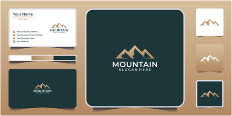 Mountain logo design template