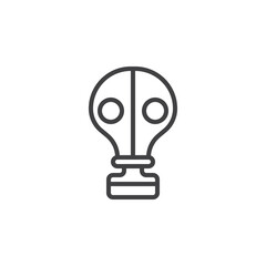 Gas mask line icon