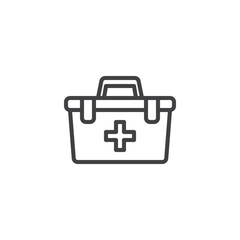 First aid kit line icon