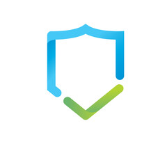 check mark shield vector icon element concept design template