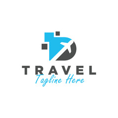 travel agency vector illustration logo design