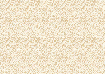 Wallpaper in the style of Baroque. A seamless vector background. Floral pattern.