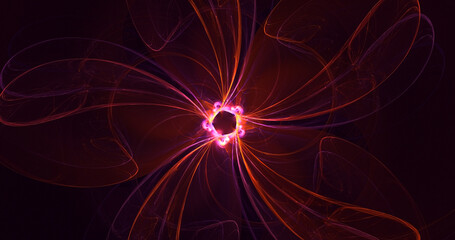 3D rendering abstract colorful fractal light background