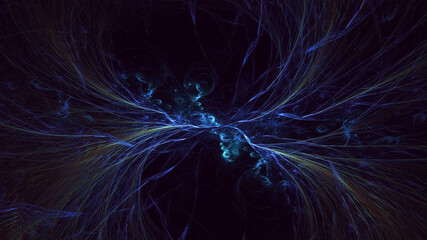 3D rendering abstract colorful fractal light background