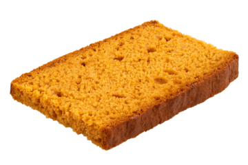 Slice of spiced honey cake isolated.