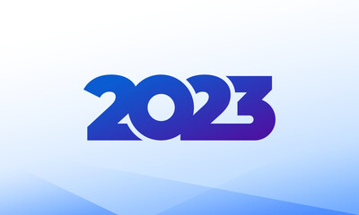2023 new year modern colorful illustration with simple shapes for calendar or greeting card