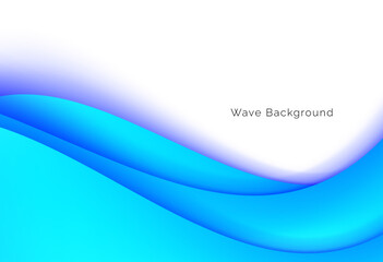 Abstract smooth flowing blue wavy design background