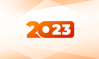 2023 new year modern colorful illustration with simple shapes for calendar or greeting card