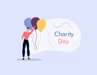 day of charity illustration vector design for charity day event vector