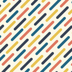 Seamless pattern in retro style. Abstract texture decorative 50`s, 60's, 70's style. Can be used for fabric, wallpaper, textile, wall decoration. Vector illustration