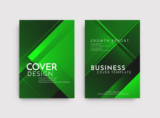 Modern brochure template geometric design set