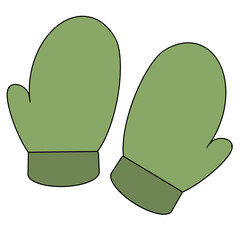 winter gloves illustration