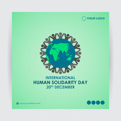 Vector illustration of International Human Solidarity Day