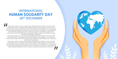 Vector illustration of International Human Solidarity Day