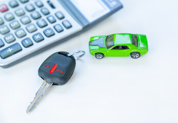 Car loan concept, Saving money for car concept.