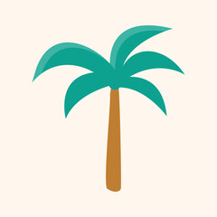 Vector illustration of coconut tree, date palm