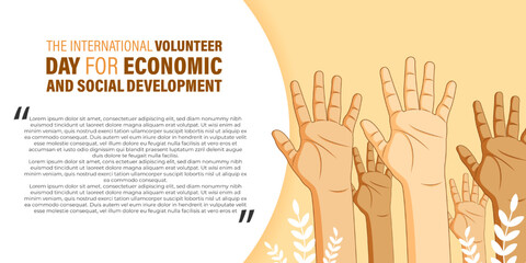 Vector illustration of The International Volunteer Day for Economic and Social Development