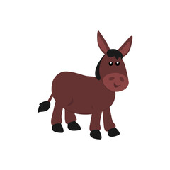 Vector illustration of a horse in cartoon style