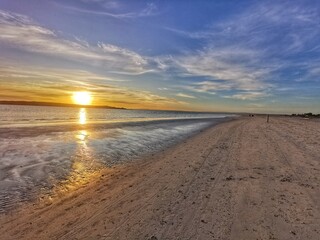 sunset on the beach