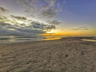 sunset on the beach