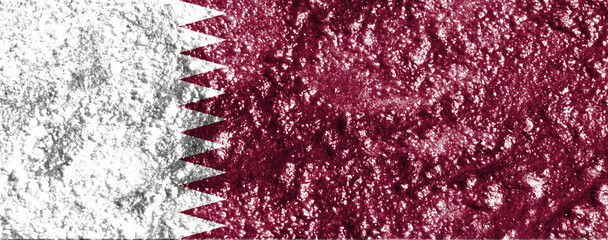 Qatar flag closeup