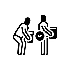 Black solid icon for techniques