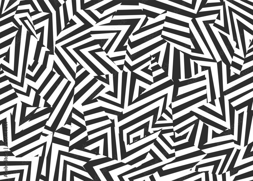 Poster abstract background with dazzle camouflage pattern