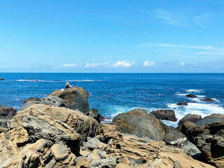 Beautiful rocky shore in the northeast corner of Taiwan