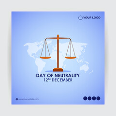 vector illustration for day of neutrality - obrazy, fototapety, plakaty