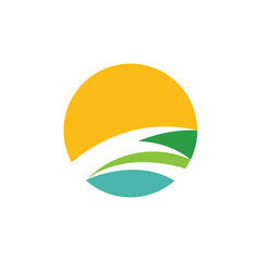 sun illustration logo