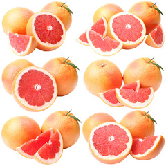 Set of grapefruits