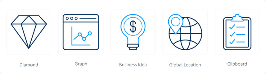 diamond, graph, business idea