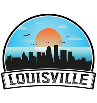 Louisville Kentucky City Skyline' Sticker