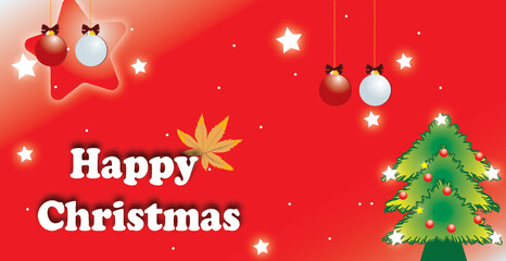 Naklejka premium christmas card with christmas tree