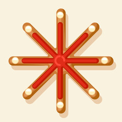 stock vector of cute christmas ornamet gingerbread cookies. food for christmas.
