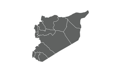 Syria isolated on white background.