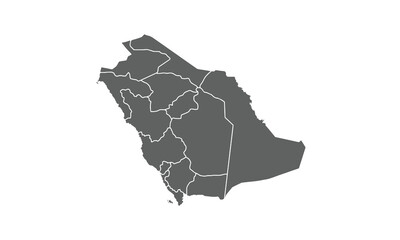 Saudi Arabia isolated on white background.