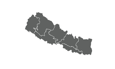 Nepal isolated on white background.
