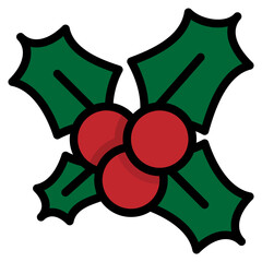 mistle filled outline icon