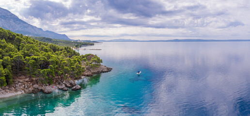 Fototapeta na wymiar Beautiful landscape in Croatia on the Adriatic Sea. Sunny Day.