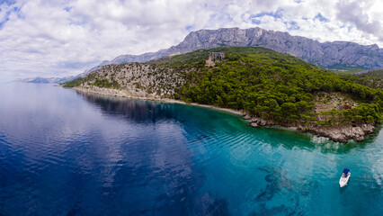Beautiful landscape in Croatia on the Adriatic Sea. Sunny  Day.