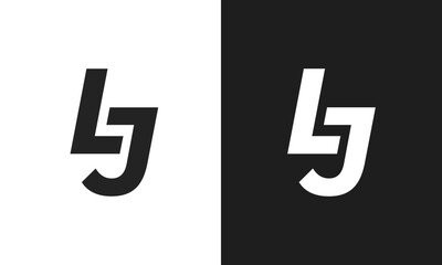 LJ, JL initial letters monogram logo