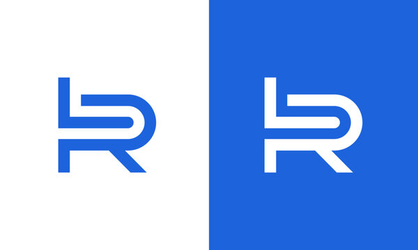 RL, LR initial letters monogram logo concept icon